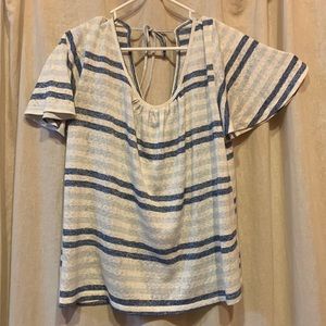 ⚜️EUC blue & white strip BOBEAU Top